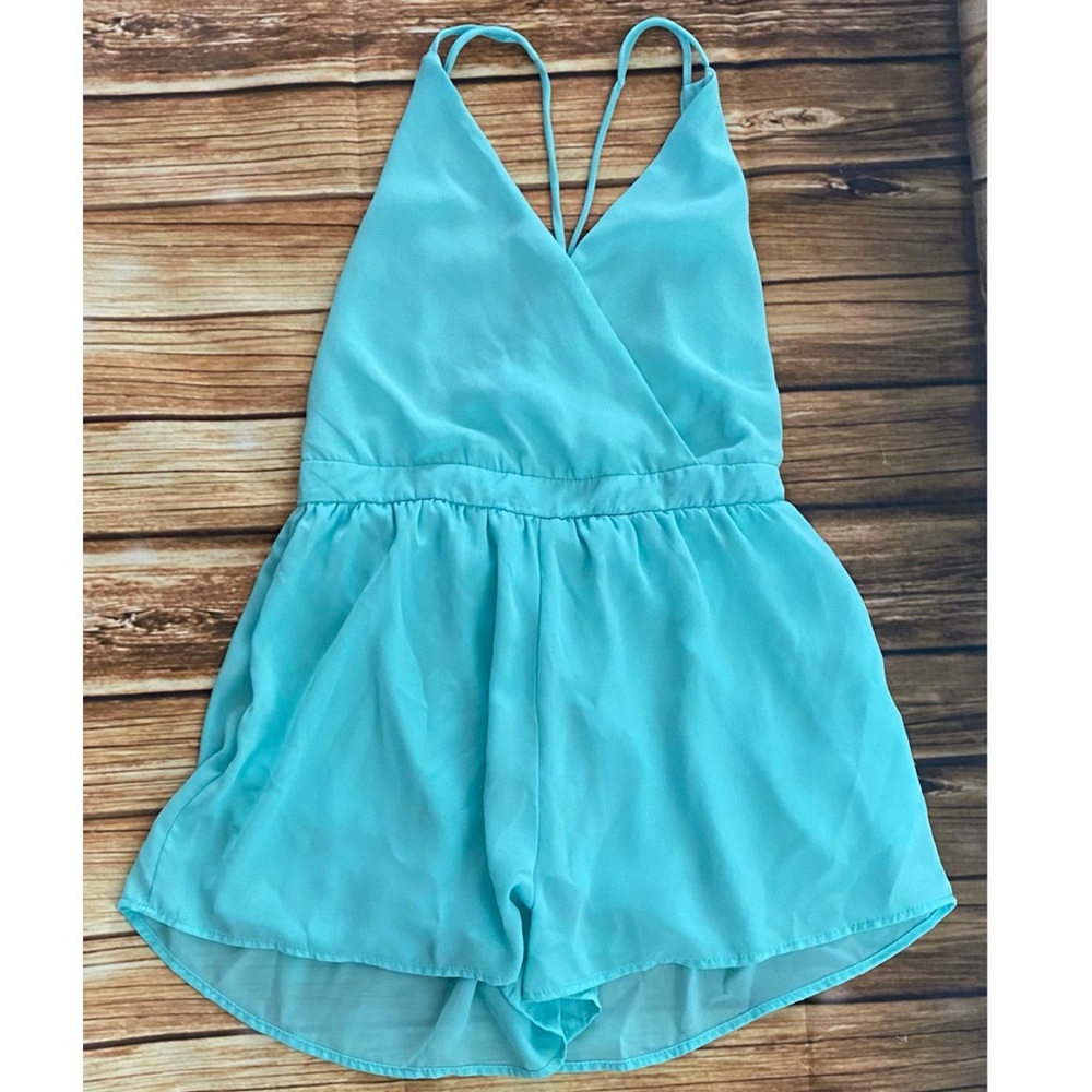Teal romper juniors medium